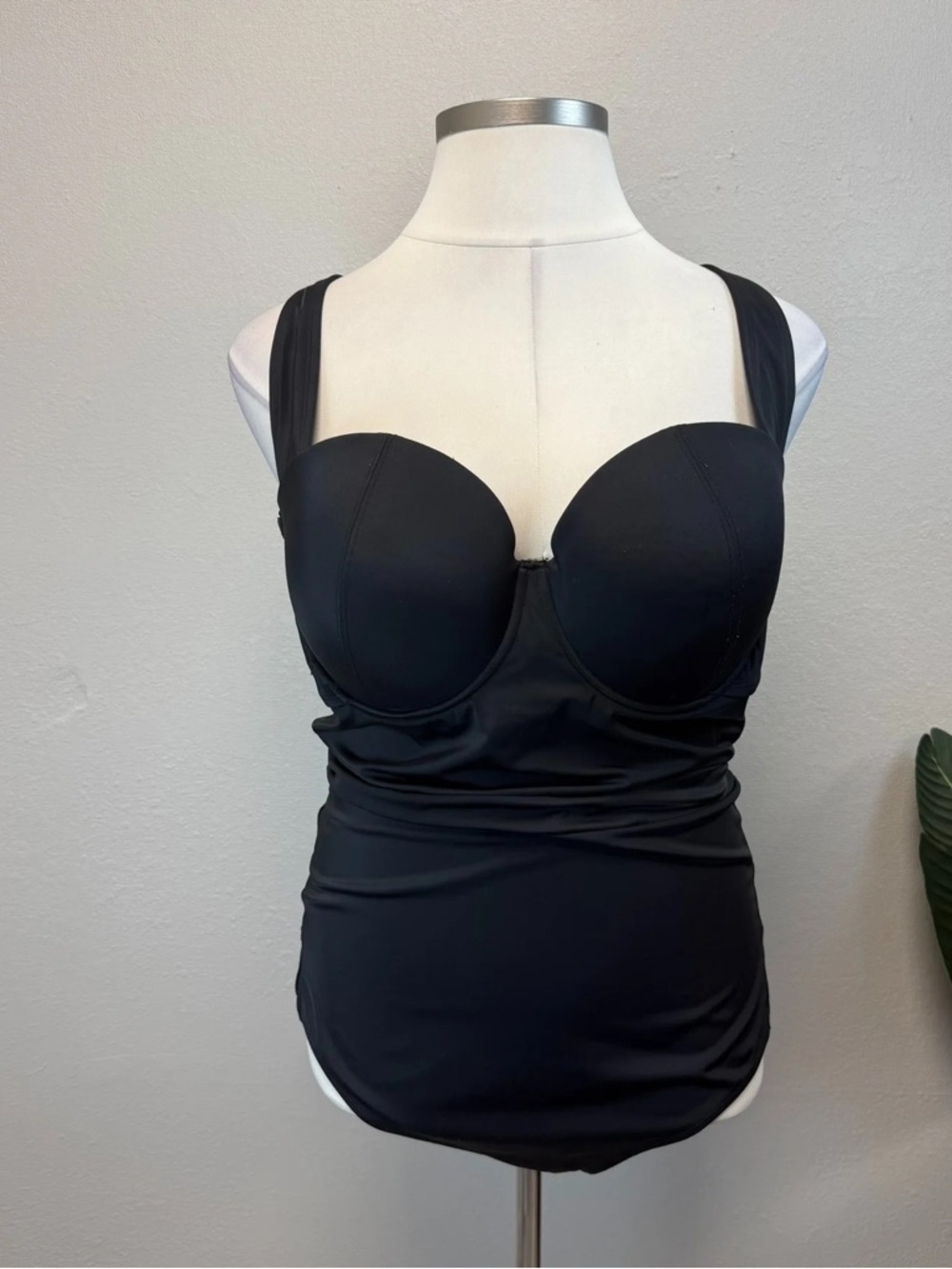 Torrid Black Mesh Sides One Piece Swimsuit - Size 26 (4)